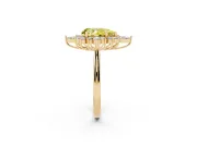 Pear-Shaped Engagement Ring Setting for a Fancy Yellow Lab-Grown Diamond | Yellow Gold - Design NV-24790