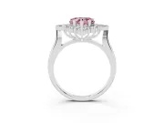 Heart-Shaped Engagement Ring Setting for a Fancy Pink Lab-Grown Diamond | White Gold - Design NV-24790