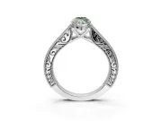 Marquise Vintage Engagement Ring Setting for a Fancy Green Lab-Grown Diamond | Sterling Silver - Design NV-24644