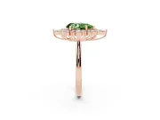 Pear-Shaped Engagement Ring Setting for a Fancy Green Lab-Grown Diamond | Rose Gold - Design NV-24790