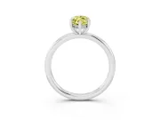 Marquise Hidden Halo Ring Setting for a Fancy Yellow Lab-Grown Diamond | Sterling Silver