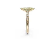 Marquise Graduated Solitaire Engagement Ring Setting for a Fancy Yellow Lab-Grown Diamond | Yellow Gold