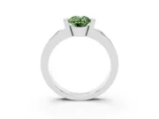 Oval Tension Style Engagement Ring Setting for a Fancy Green Lab-Grown Diamond | White Gold