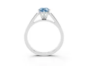 Pear-Shaped Solitaire Engagement Ring Setting for a Fancy Blue Lab-Grown Diamond | Platinum