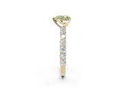 Heart-Shaped Shared Prong Engagement Ring Setting for a Fancy Yellow Lab-Grown Diamond | Yellow Gold