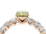 Emerald Cut Engagement Ring Setting for a Fancy Yellow Lab-Grown Diamond | Rose Gold - Design NV-24455