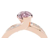 Marquise Graduated Bypass Engagement Ring Setting for a Fancy Pink Lab-Grown Diamond | Rose Gold
