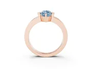 Marquise Tension Style Engagement Ring Setting for a Fancy Blue Lab-Grown Diamond | Rose Gold