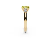 Radiant Cut 5 Stone Engagement Ring Setting for a Fancy Yellow Lab-Grown Diamond | Yellow Gold