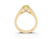 Marquise Channel-Set Engagement Ring Setting for a Fancy Yellow Lab-Grown Diamond | Yellow Gold