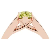 Marquise Channel-Set Engagement Ring Setting for a Fancy Yellow Lab-Grown Diamond | Rose Gold