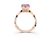 Heart-Shaped Twisted Infinity Engagement Ring Setting for a Fancy Pink Lab-Grown Diamond | Rose Gold