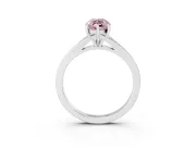 Marquise Pave Engagement Ring Setting for a Fancy Pink Lab-Grown Diamond | Sterling Silver - Design NV-24822