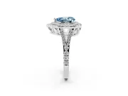 Pear-Shaped Halo Engagement Ring Setting for a Fancy Blue Lab-Grown Diamond | White Gold - Design NV-24799