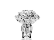Heart Cut Diamond Halo Engagement Ring Set in Silver with Filigree Band and Prong-Set Center