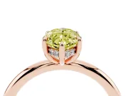 Marquise Hidden Halo Ring Setting for a Fancy Yellow Lab-Grown Diamond | Rose Gold