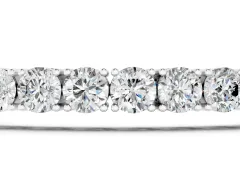 Round Cut Diamond Tennis Bracelet Set in Silver with Four-Prong Setting