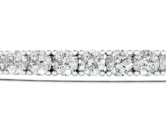 Round Cut Diamond Tennis Bracelet Set in Silver with Box Chain and Four-Prong Setting