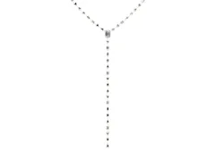 Mixed Shape Diamond Lariat Necklace Set in Rose gold with Station Accents