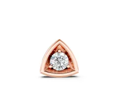 Trillion Cut Diamond Pendant Set in Rose gold with Triangle Bezel