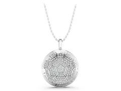 Lab-Grown Diamond Soccer Pendant Set in Silver with Limited Edition Design