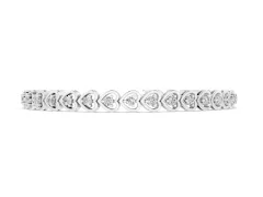 Heart Shape Diamond Tennis Bracelet Set in Silver with Channel Setting and Prong-Set Stones