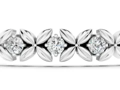 Round Diamond XOXO Tennis Bracelet Set in Silver with Four-Prong Setting