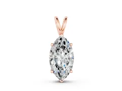Marquise Diamond Solitaire Pendant Set in Rose gold with Prong Setting