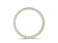 Round Diamond Eternity Pendant Set in Yellow gold with Raised Prong Setting