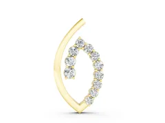 Marquise-Shape Pendant Set in Yellow gold with Prong-Set Round Diamonds