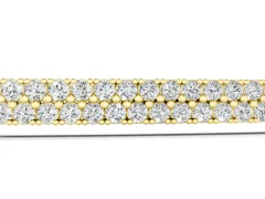 Round Diamond Pavé Box Chain Slider Bracelet Set in Yellow gold