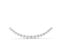 Round Diamond Bar Pendant Set in White gold with V-Prong Setting