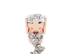 Marquise Cut Diamond Ring Set in Rose gold with Scattered Round Accents
