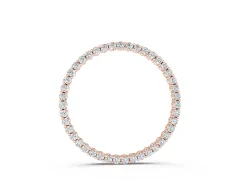 Round Cut Diamond Eternity Circle Pendant Set in Rose gold with Prong-Set Stones