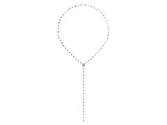 Mixed Shape Diamond Lariat Necklace Set in Rose gold with Station Accents