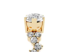 Marquise Cut Diamond Ring Set in Yellow gold with Scattered Round Accents