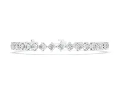 Princess Cut Diamond Tennis Bracelet Set in White gold with Square Prong Setting