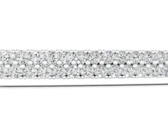 Round Diamond Pavé Box Chain Slider Bracelet Set in White gold