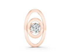Round Diamond Bezel Pendant Set in Rose gold with Double Halo