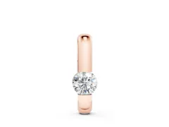 Round Diamond Pendant Set in Rose gold with Bezel Setting
