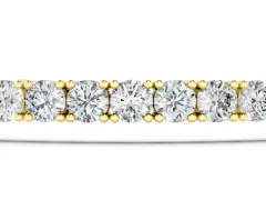 Round Diamond Continuous Line Tennis Bracelet Set in Yellow gold with Prong-Set Stones