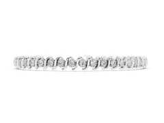 Round Diamond Tennis Bracelet Set in White gold with Spiral Prong Setting