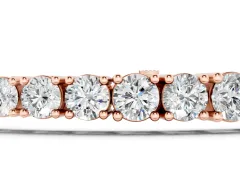 Round Diamond Four-Prong Tennis Bracelet Set in Rose gold
