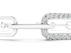 Round Diamond Pavé Link Bracelet Set in White gold with Four-Prong Setting