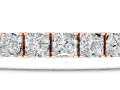 Princess Cut Diamond Tennis Bracelet Set in Rose gold with Channel Setting
