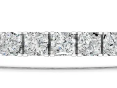 Princess Cut Diamond Tennis Bracelet Set in Silver with Channel Setting