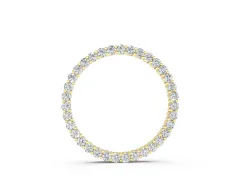 Round Diamond Eternity Loop Pendant Set in Yellow gold with Prong-Set Stones