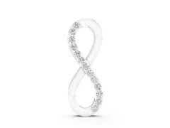 Infinity Pendant Set in White gold with Round Brilliant Pavé Diamonds