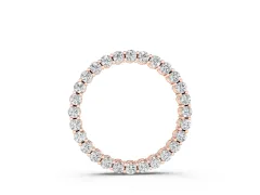 Round Diamond Eternity Pendant Set in Rose gold with Seamless Stone Circle