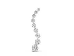 Round Diamond Graduated Pendant Set in White gold with Cascading Prong Setting